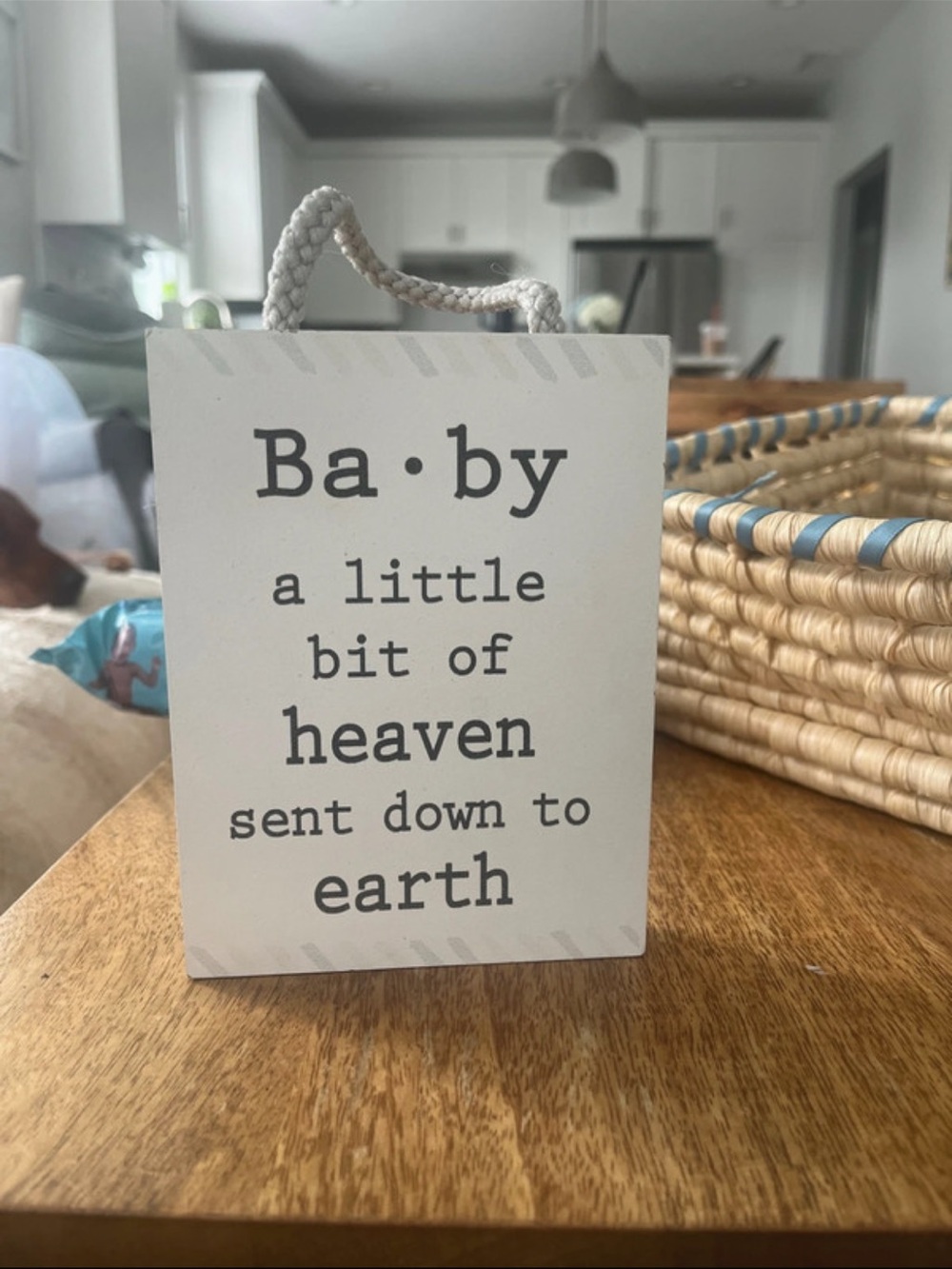 Neutral Baby 'a little bit of heaven' Decorative Sign